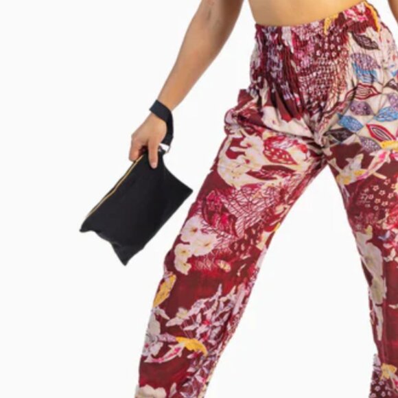 Buddha Pants Unisex Zipper Travel Cotton Make Up Bag Hand Carry Clutch Black - Picture 3 of 7